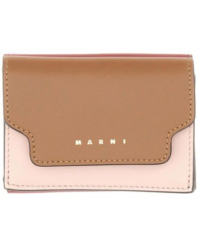 Marni Tri-fold Wallet - Natural