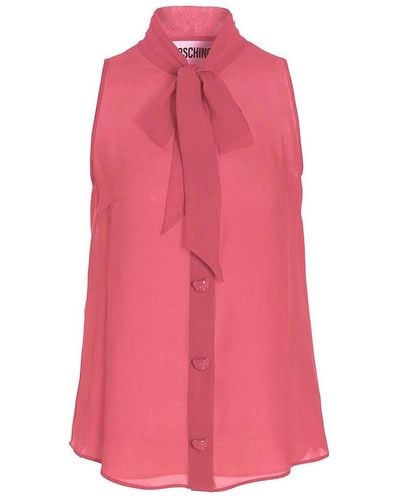 Moschino Blouse With Sleeveless Style - Pink