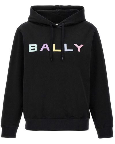 Bally Cotton Hoodie Logo - Black
