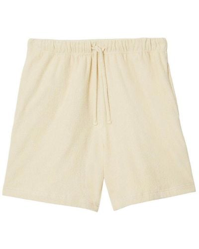 Burberry Cotton Shorts - Natural