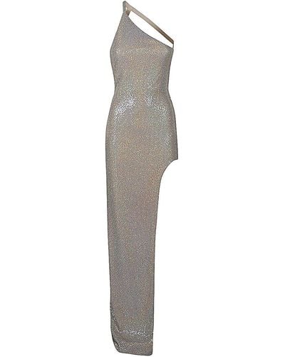 The Sei One Shoulder Long Dress - Metallic
