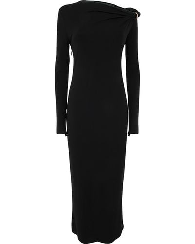 Versace Long Viscose Dress - Black