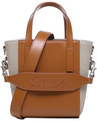 Chloé Sense Small Tote Bag - Brown