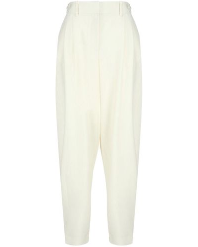 Stella McCartney Wide Pleated Trousers - White
