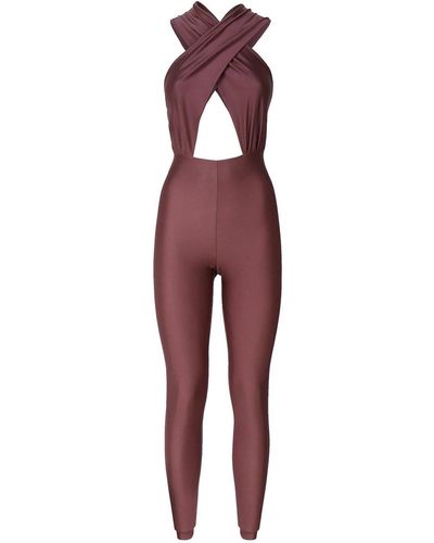 ANDAMANE One-piece Jumpsuit With Banded Top - Purple
