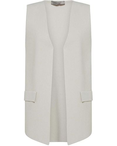 D. EXTERIOR Waistcoat With Pocket Detail - White