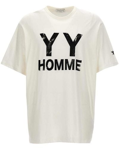 Yohji Yamamoto Logo Print T-shirt - White
