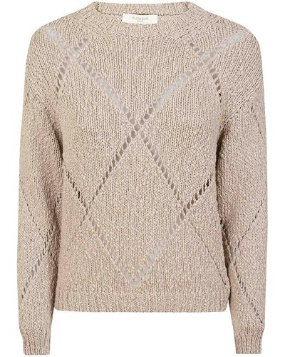 Zanone Perforated Cotton Sweater - Natural