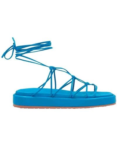 Gianvito Rossi Minas Flatform Sandals - Blue