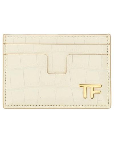 Tom Ford Card Holder With Logo - Natural
