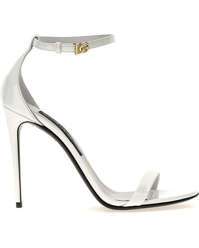 Dolce & Gabbana Patent Sandals - White
