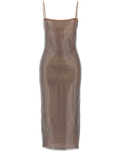 GIUSEPPE DI MORABITO Crystal Midi Dress - Brown