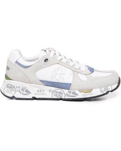 Premiata Mase Trainers With Contrasting Inserts - White
