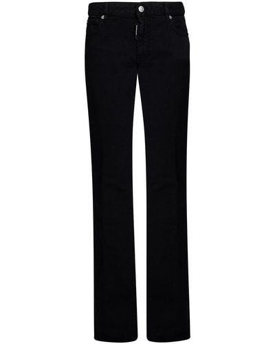 DSquared² Cotton Bootcut Jeans - Black
