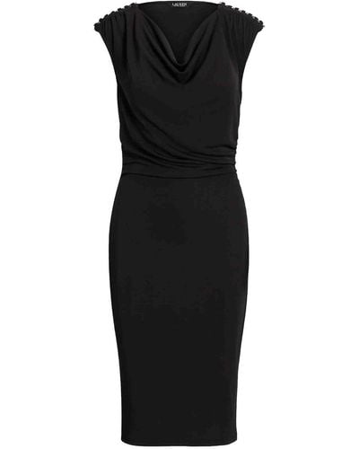 Lauren by Ralph Lauren Rechlee Sleeveless Day Dress - Black