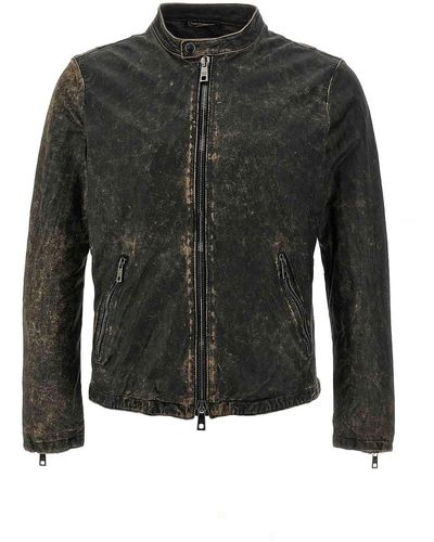 Giorgio Brato Vintage Leather Jacket - Black