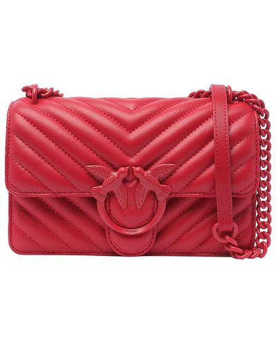Pinko Mini Love One Crossbody Bag - Red
