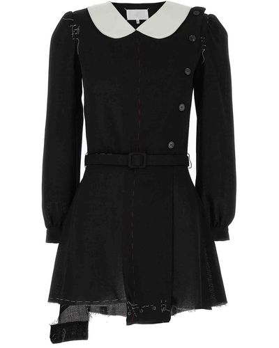 Maison Margiela Unfinished Stitching Dress - Black