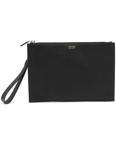 Tom Ford Leather Pouches - Black