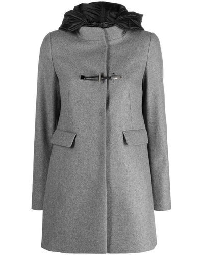 Fay toggle Layered Wool-blend Coat - Grey