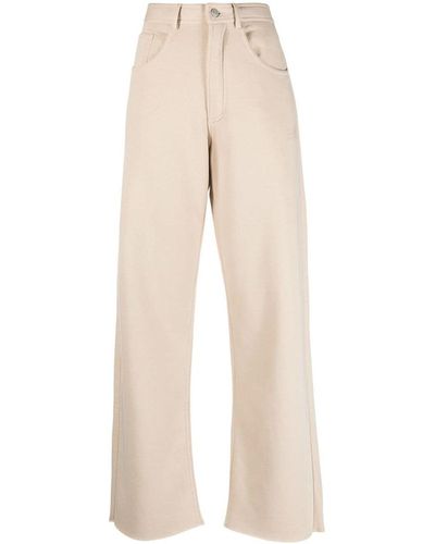 MM6 by Maison Martin Margiela Wide-leg Trousers - Natural
