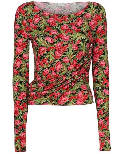 Magda Butrym Long-sleeved Top With Print - Red