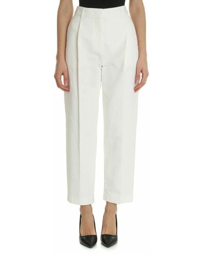 See By Chloé Jeans With Front Pleats - White