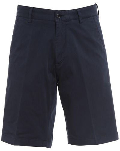 Paul & Shark Stretch Cotton Bermuda Pants - Blue
