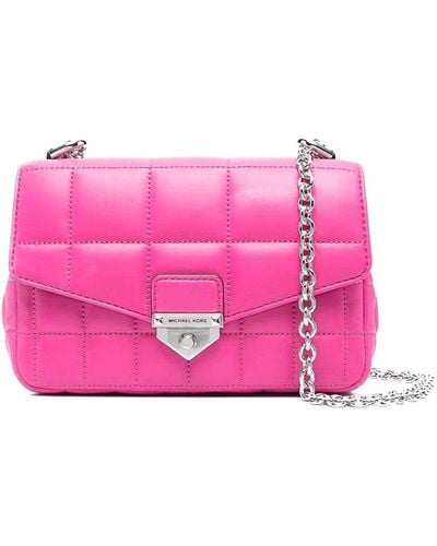 Michael Kors Soho Quilted Bag With Chain Strap - Pink