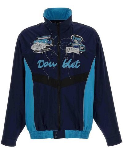 Doublet Ai Patches Embroidery Jacket - Blue