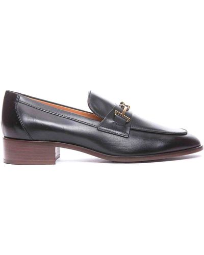 Tod's Leather Loafers - Grey
