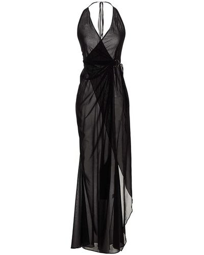 Louisa Ballou King Tide Silk Wrap Dress - Black