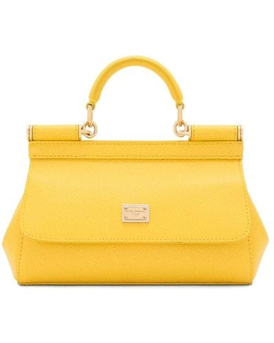 Dolce & Gabbana Small Sicily Tote Bag - Yellow