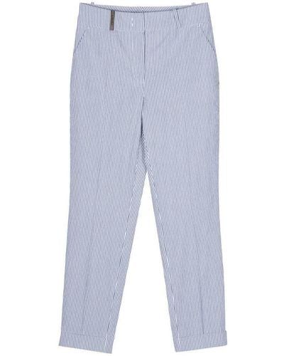 Peserico Regular Trousers With Lapel - Blue