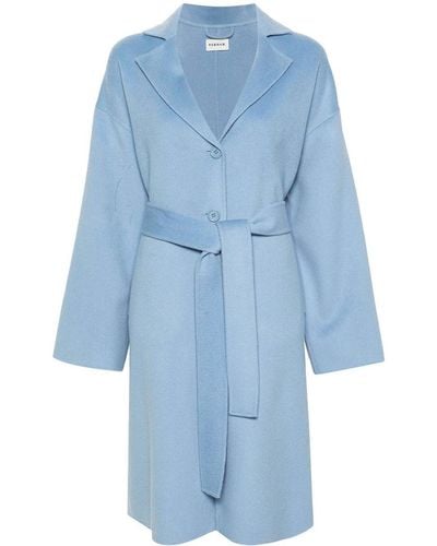 P.A.R.O.S.H. Felted Wool-blend Maxi Coat - Blue