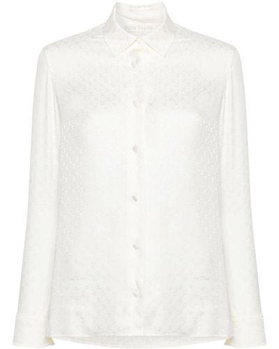 Palm Angels Monogram Jacquard Shirt - White