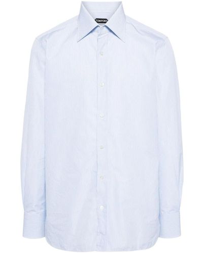 Tom Ford Striped Cotton Shirt - White
