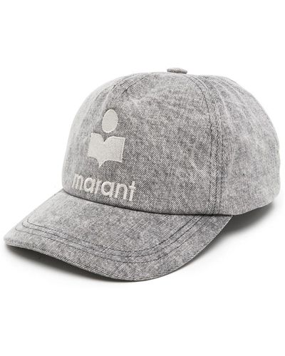Isabel Marant Embroidered-Logo Baseball-Cap - Grey