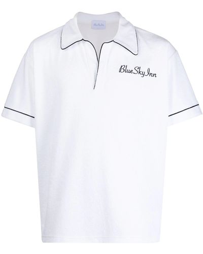 BLUE SKY INN Logo-Embroidered Polo Shirt - White