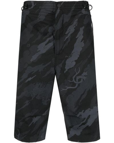 Maharishi Camouflage-print Shorts - Gray