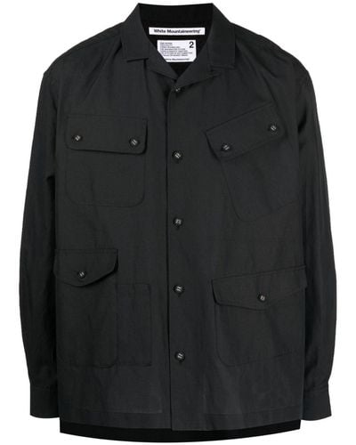 White Mountaineering Multi-pocket Shirt Jacket - Black