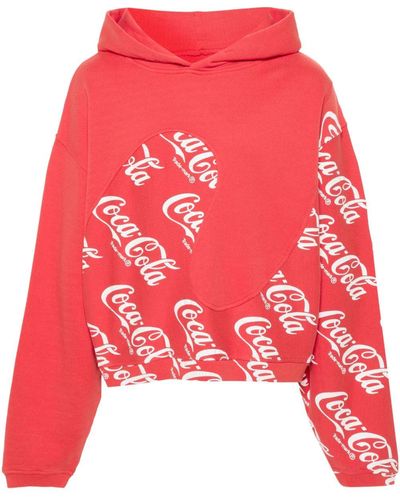 ERL Coca-Cola Print Hoodie - Red