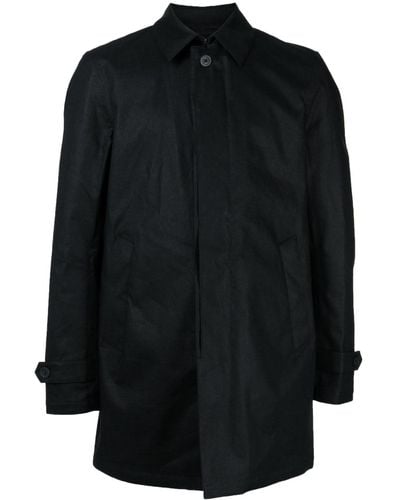 Herno Plain Linen Shirt Jacket - Black