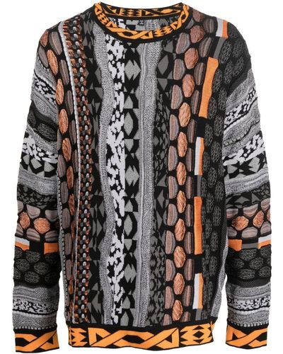 McQ Patterned Intarsia-knit Sweater - Black