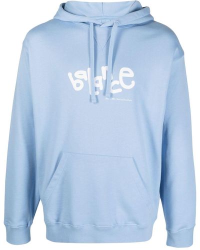 Objects IV Life Balance Graphic-print Hoodie - Blue