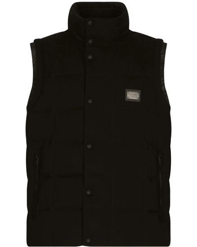 Dolce & Gabbana Logo-tag Padded Vest - Black