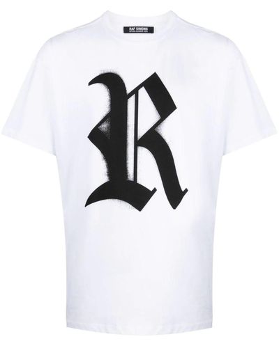 Raf Simons Logo-print Cotton T-shirt - White