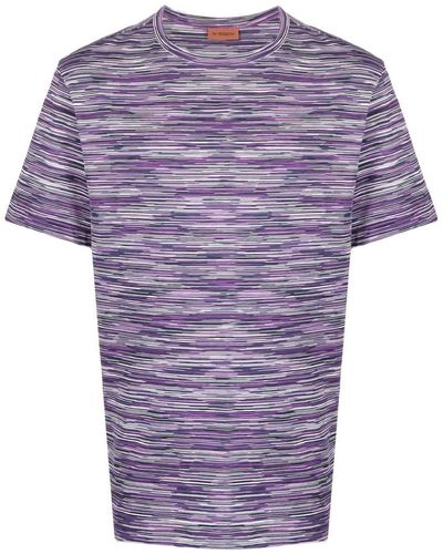Missoni Marled Crew Neck T-shirt - Purple