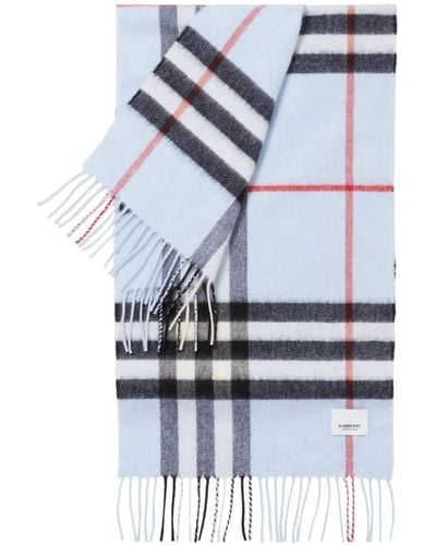 Burberry The Classic Check-pattern Scarf - Blue