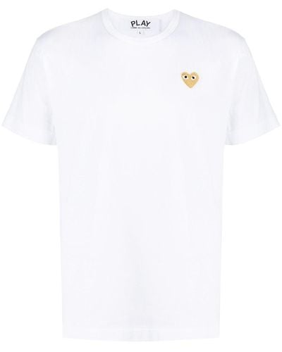 COMME DES GARÇONS PLAY T216 Gold Heart T-shirt - White